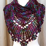 lacy crochet triangle shawl