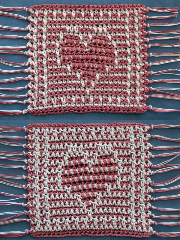 free reversible crochet coaster pattern