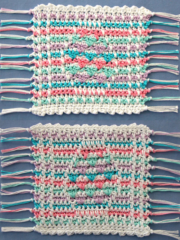 free reversible crochet Easter egg coaster pattern