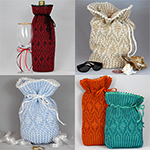 reversible crochet gift bags and totes