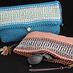 reversible crochet clutch purses in two styles