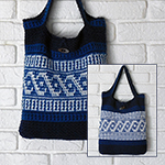 reversible crochet tote bag with braided design