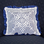 corner-to-corner doily with snowflake design