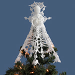 crochet snowlake angel tree topper