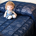 filet crochet stars coverlet pattern