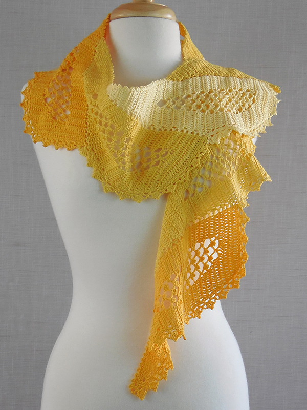 asymmetrical crochet scarf