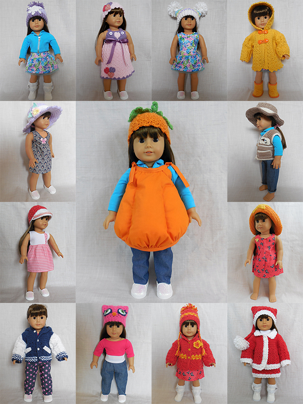 year of crochet American girl hats and accessories