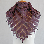 crochet lace shawl with beads