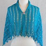 crochet rectangle shawl with beads