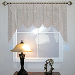 filet crochet window valance