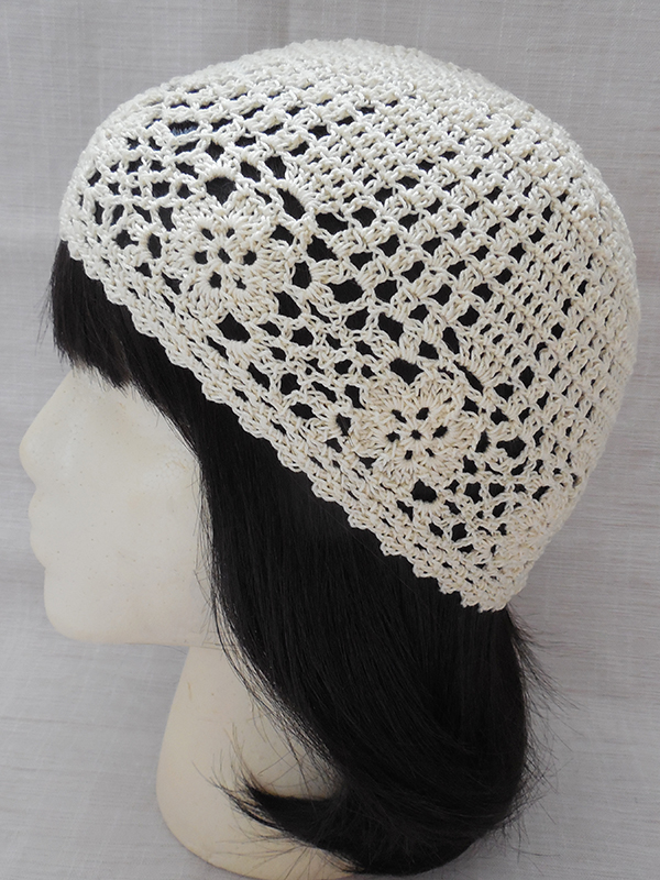 thread crochet hat