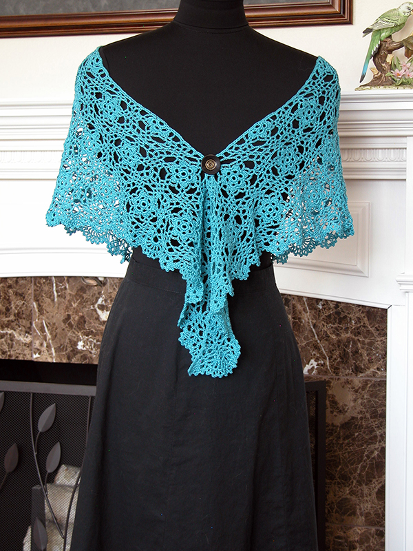 crochet lace evening shawl