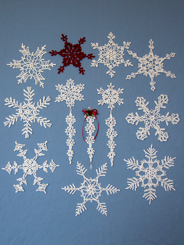 lacy snowflakes and icicles to crochet