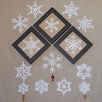 lacy crochet snowflakes and ornaments