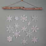 lacy crochet snowflakes
