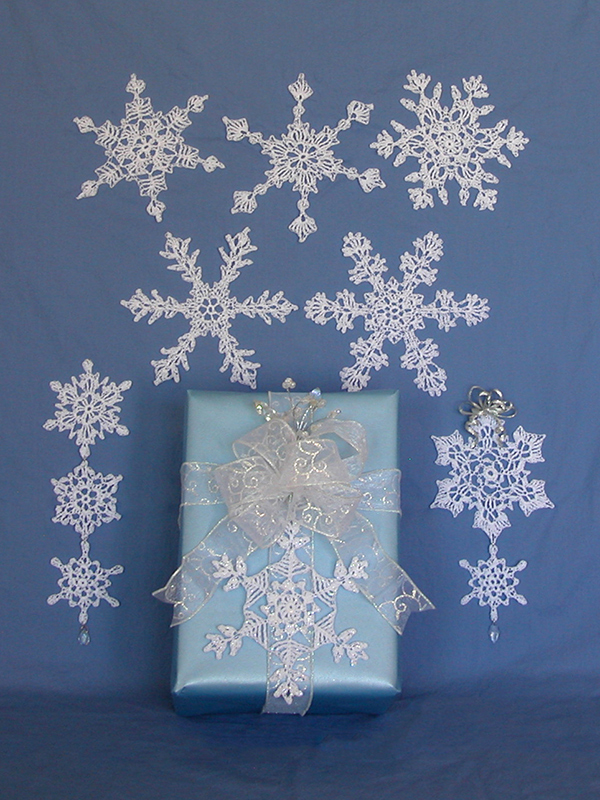 lacy crochet snowflakes