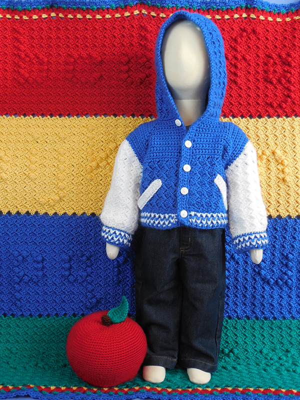 September-themed crochet baby afghan set