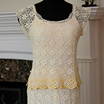 thread crochet skirt set