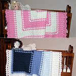 corner-to-corner baby afghans