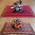 thread crochet placemats with wavy design