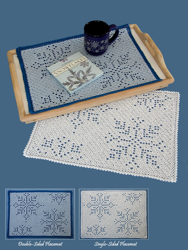 crochet snowflake placemats