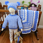 crochet baby afghan set