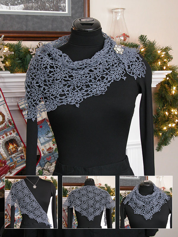 crochet snowflake shawlette