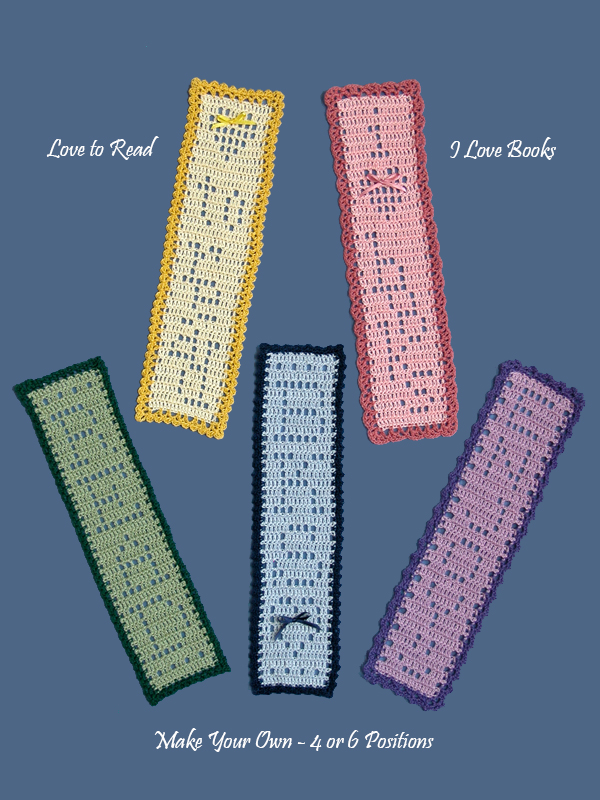 filet crochet bookmarks