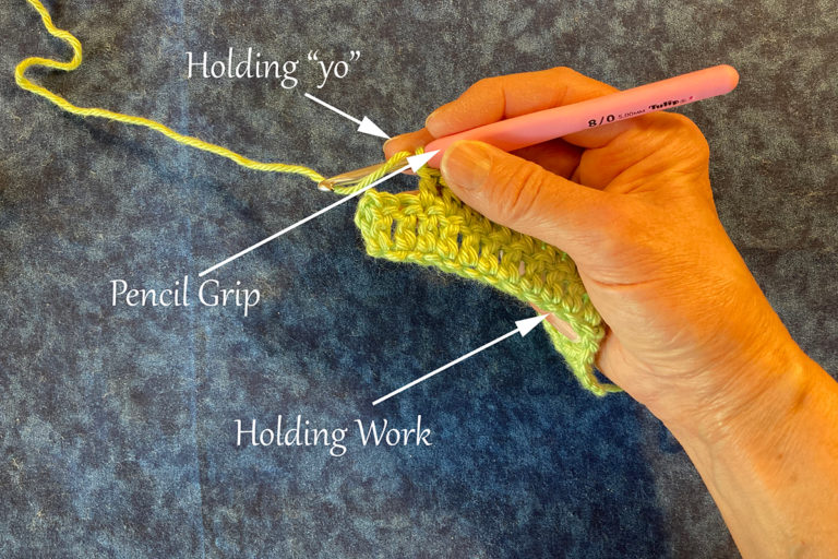 How to Hold your Crochet Hook Kathryn Clark Crochet
