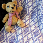 mosaic afghan with diamond pattern