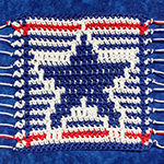 mosaic crochet star coaster