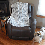 mosaic crochet afghan with wicker design