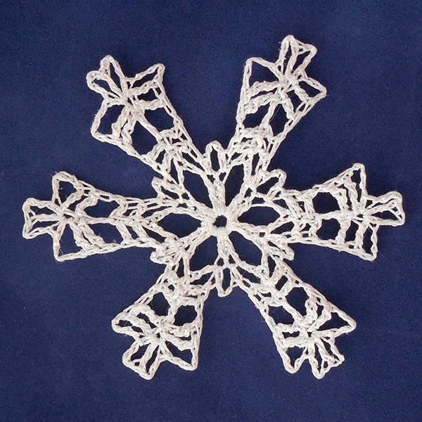 crocheted snowflake