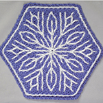 triangle interlocking crochet snowflake motif