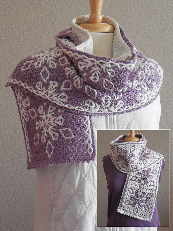 triangle interlocking crochet snowflake scarf