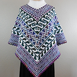 mosaic crochet sampler poncho