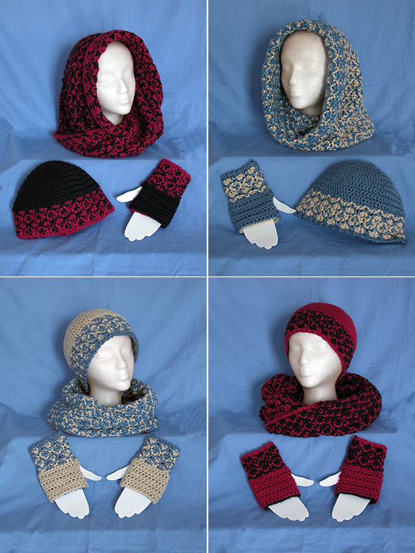 reversible winter head and hand warmers