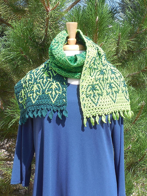 Trailing Leaves Scarf Kathryn Clark Crochet