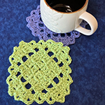 corner-to-corner & filet crochet coaster