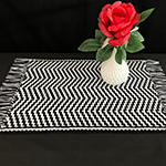 double mosaic crochet placemat set
