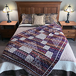 interlocking filet crochet afghan with jacob's ladder pattern