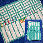 interlocking filet crochet hook caddy