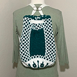 interlocking filet crochet shoulder bag