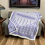overlay mosaic blanket with filet heart design